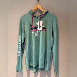 Women’s Storm Creek Active Long Sleeve Hooded Shirt Size large New